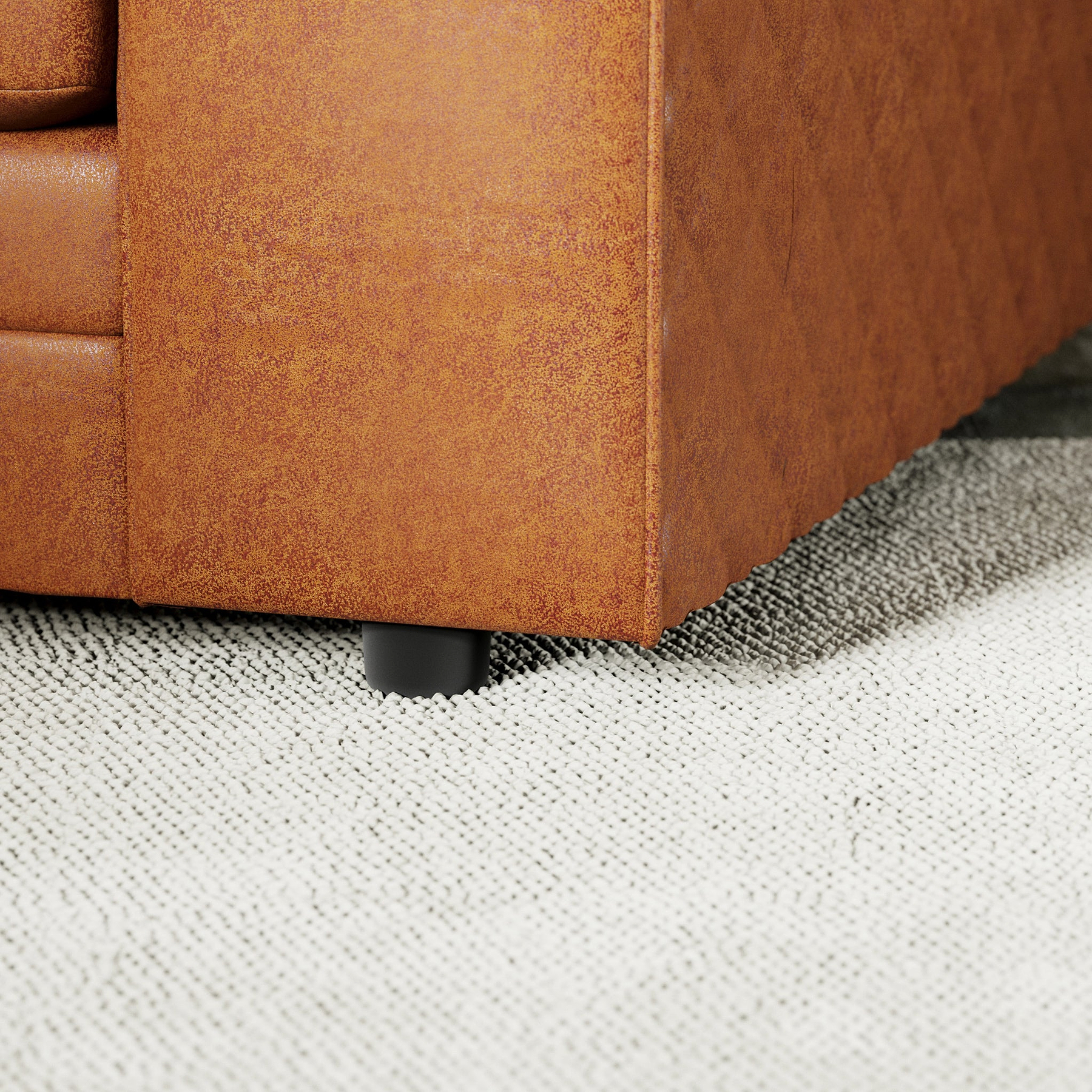 Colby Faux Leather Corner Sofa
