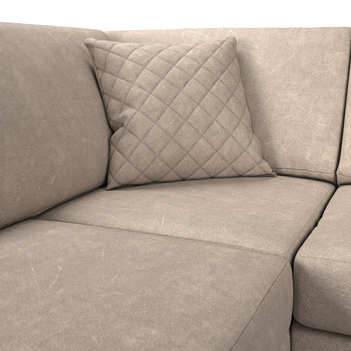 Colby Faux Leather Corner Sofa