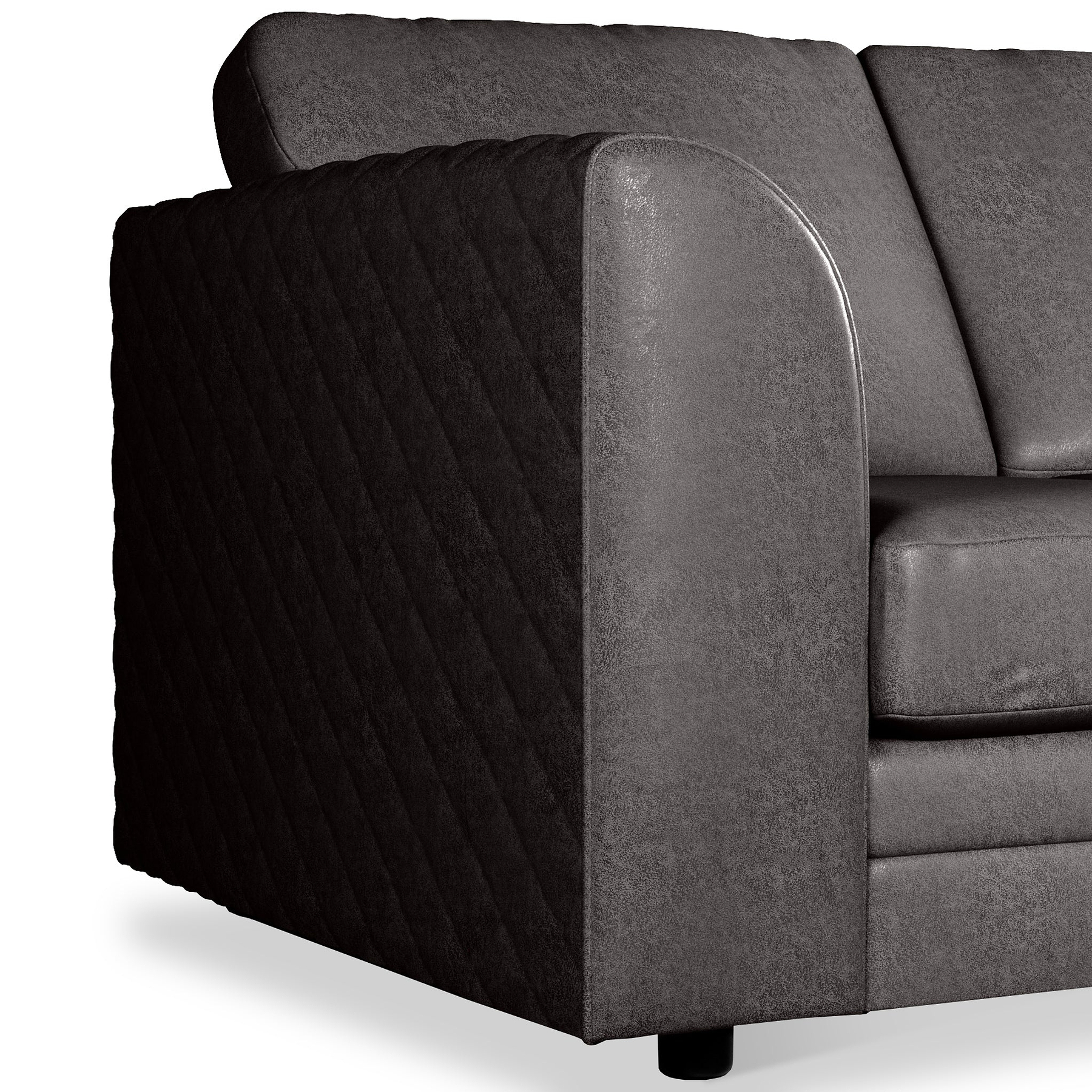 Colby Faux Leather Corner Sofa