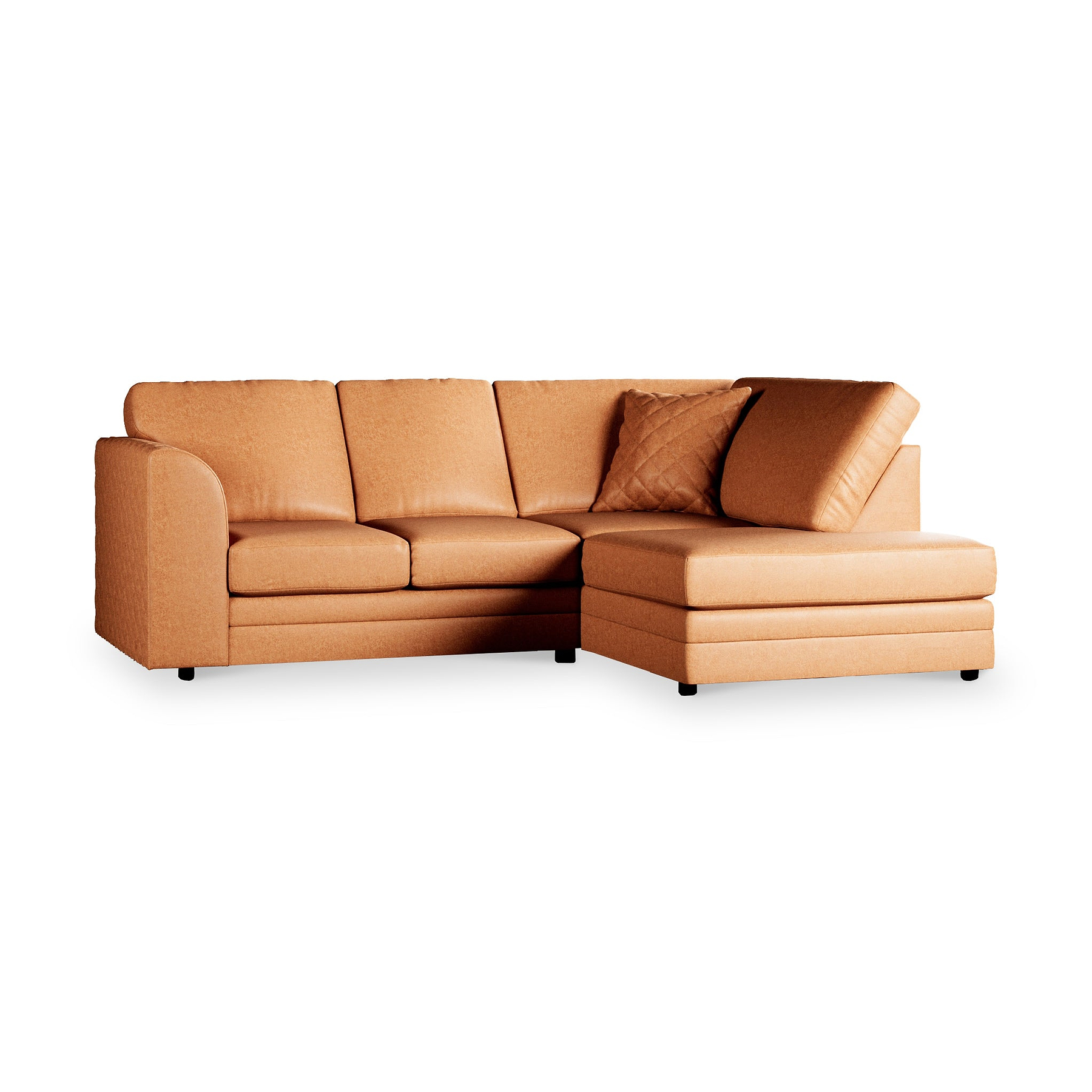 Colby Faux Leather Corner Sofa