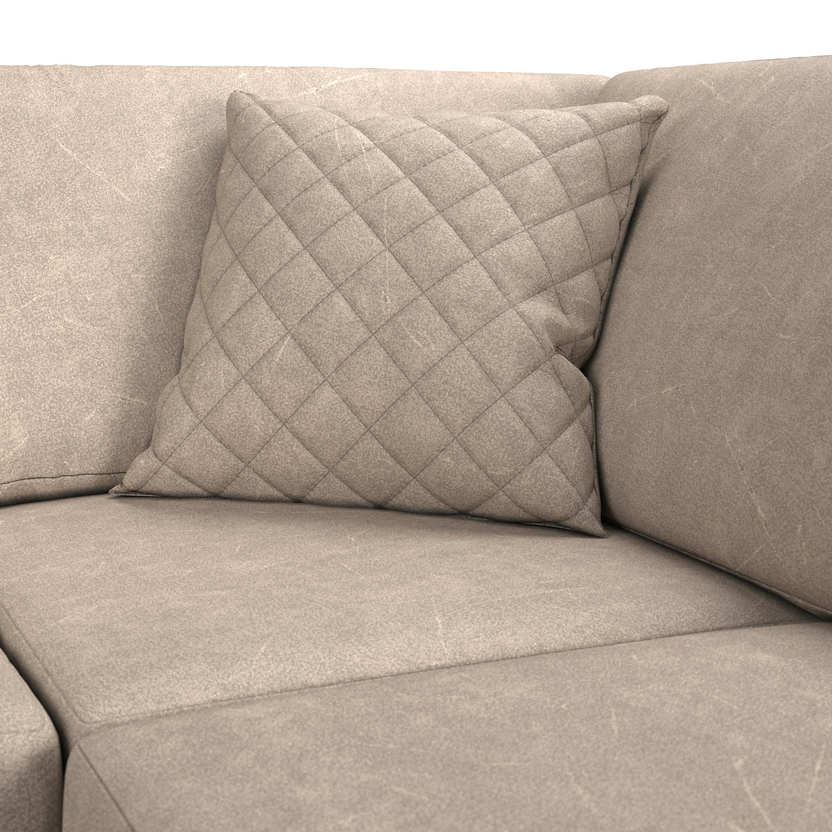 Colby Faux Leather Corner Sofa