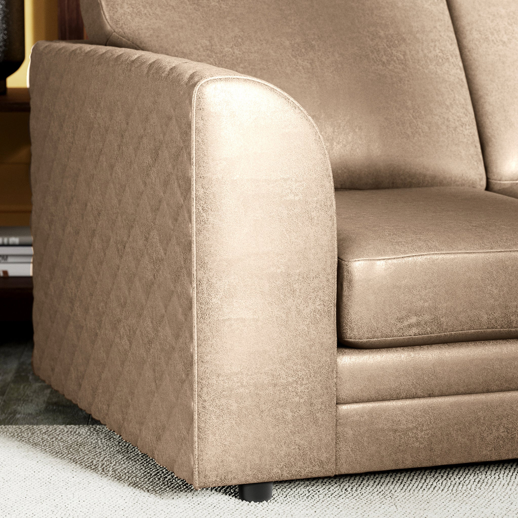 Colby Faux Leather Corner Sofa