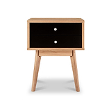 Aubrey Black 2 Drawer Bedside Table from Roseland Furniture