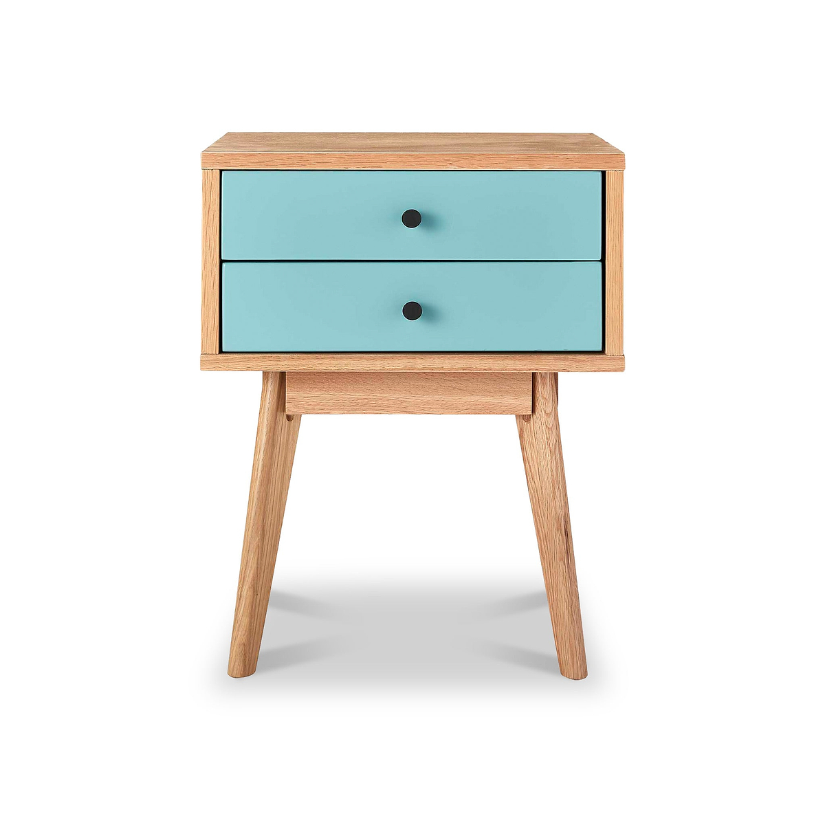 Aubrey Green 2 Drawer Bedside Table from Roseland Furniture