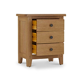 Broadway Oak Bedside Table from Roseland Furniture
