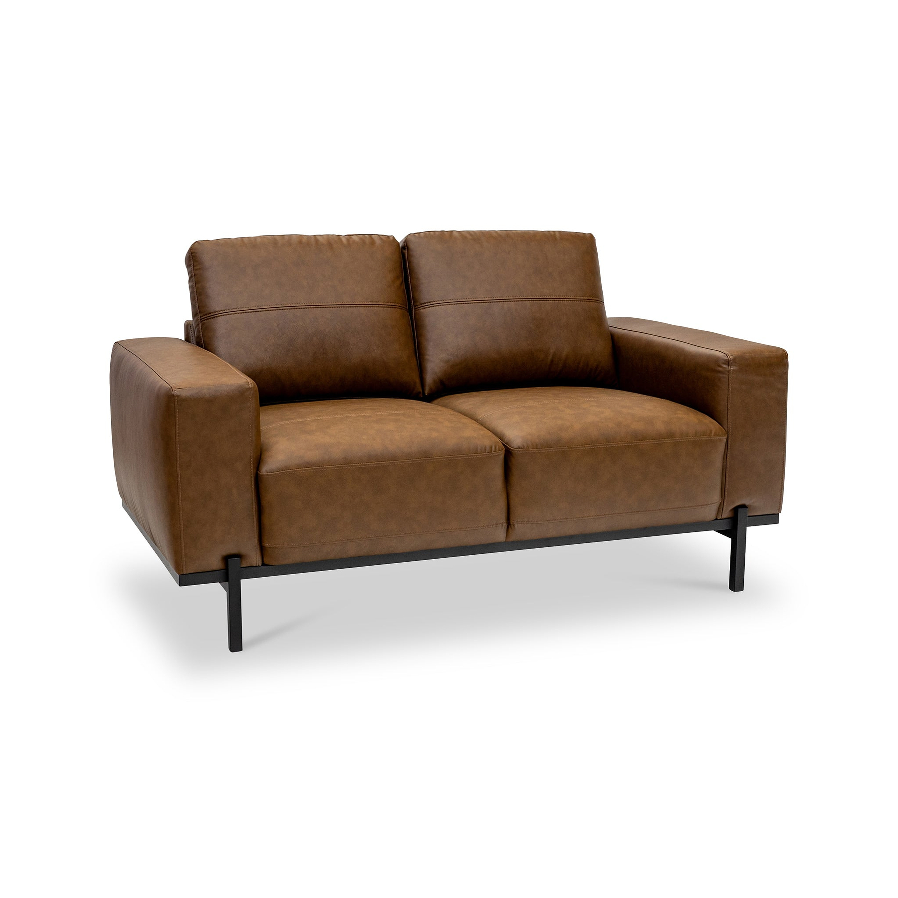 Umber Faux Leather 2 Seater Sofa from Roseland Furniture