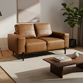 Umber Faux Leather 2 Seater Sofa from Roseland Furniture