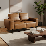 Umber Faux Leather 2 Seater Sofa from Roseland Furniture