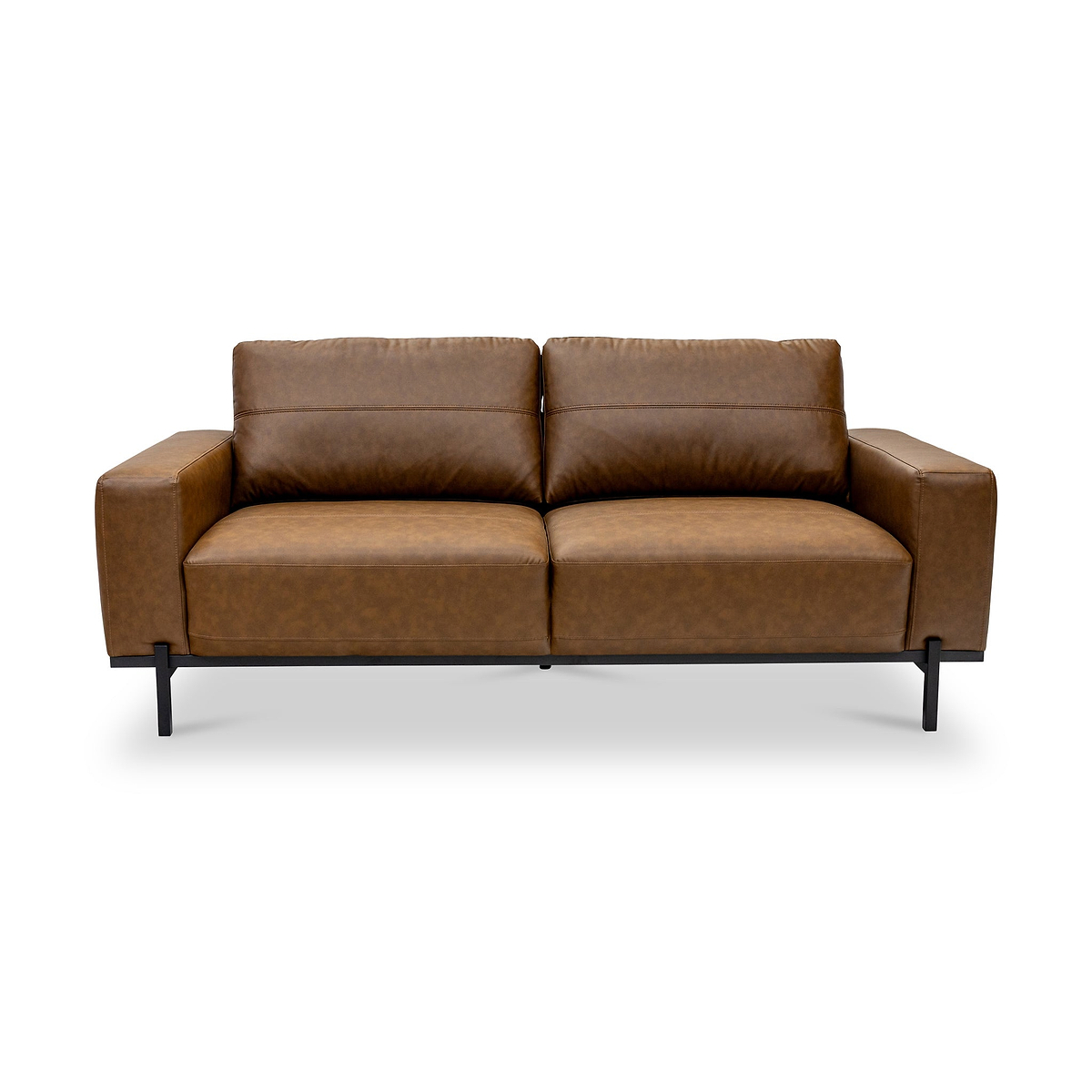 Umber Faux Leather 3 Seater Sofa from Roseland Furniture