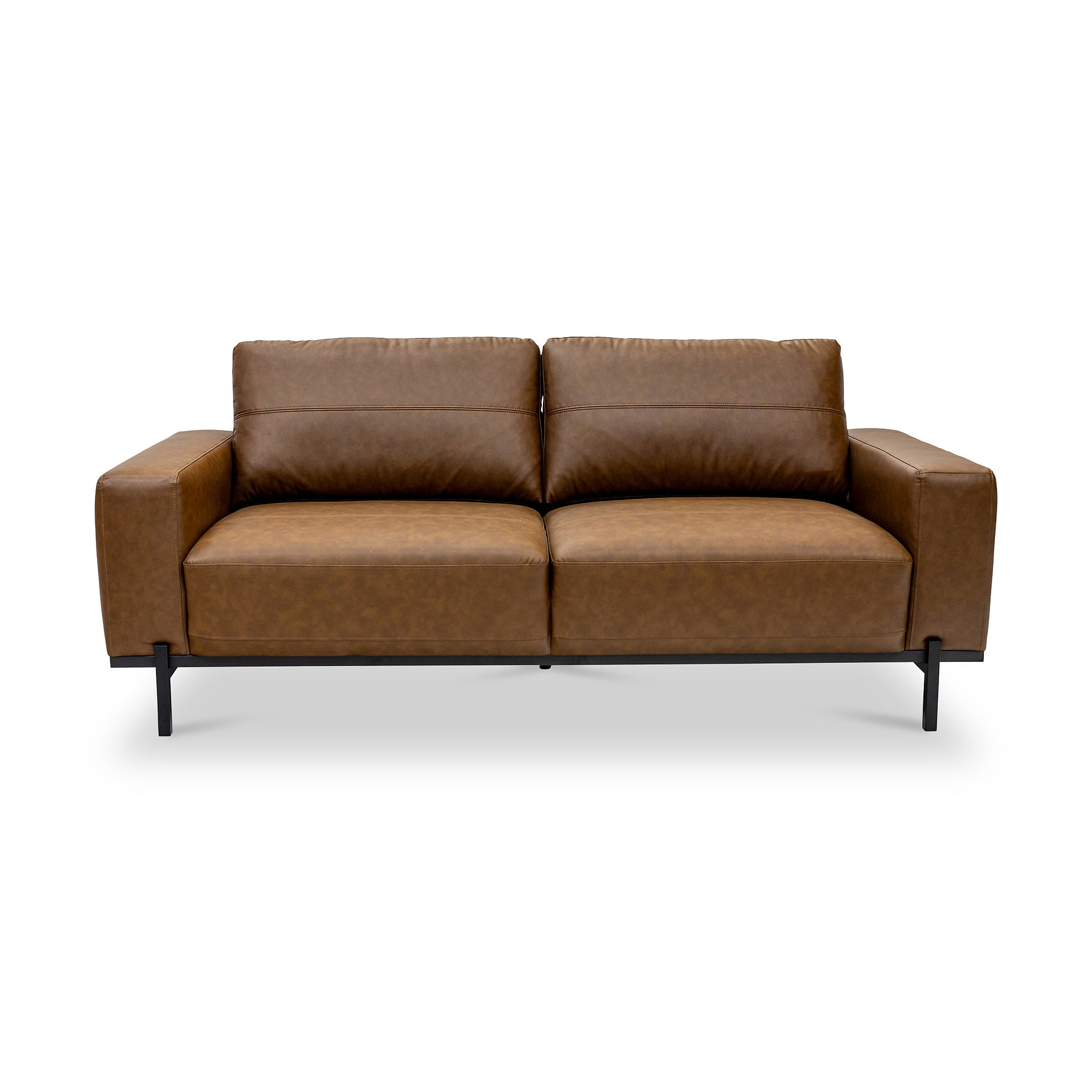 Umber Faux Leather 3 Seater Sofa from Roseland Furniture