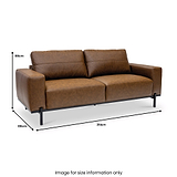 Umber Faux Leather 3 Seater Sofa from Roseland Furniture