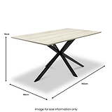 Barlo 160cm Travertine Effect Dining Table from Roseland Furniture