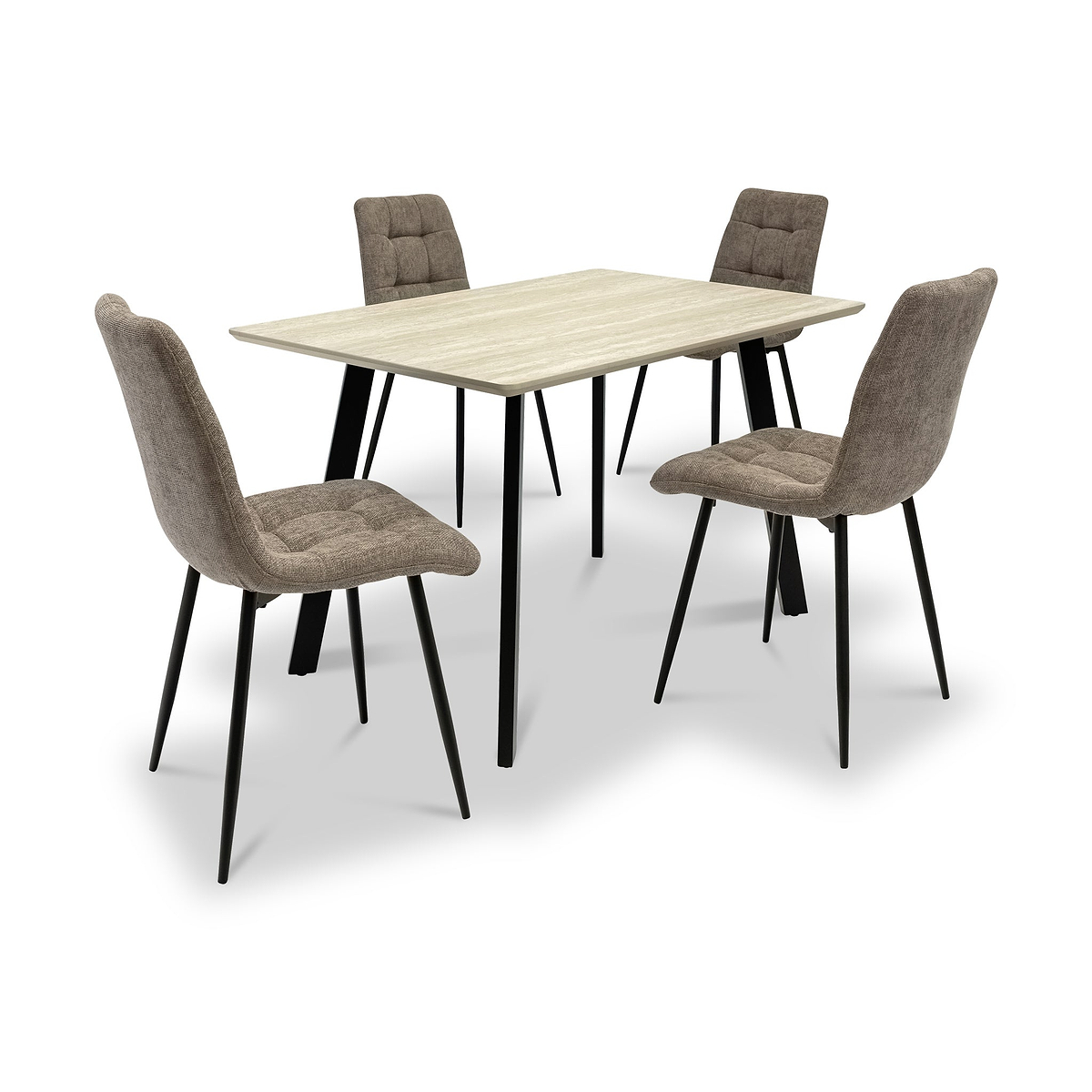 Barlo 120cm Travertine Effect Dining Table from Roseland Furniture