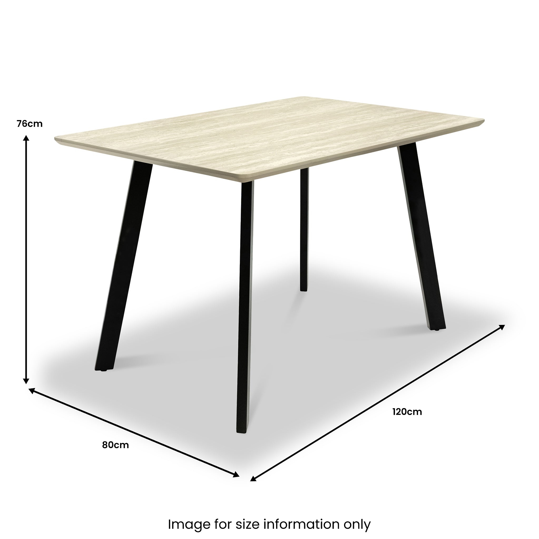 Barlo 120cm Travertine Effect Dining Table from Roseland Furniture