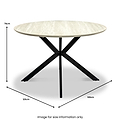 Barlo 120cm Travertine Effect Round Dining Table from Roseland Furniture