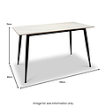 Kadison-sintered-stone-dining-table-white-130cm from Roseland Furniture