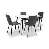Kadison-sintered-stone-dining-table-white-130cm from Roseland Furniture