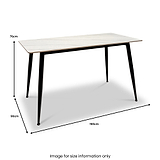Kadison-sintered-stone-dining-table-white-160cm from Roseland Furniture