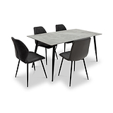 Kadison-sintered-stone-dining-table-grey-130cm from Roseland Furniture