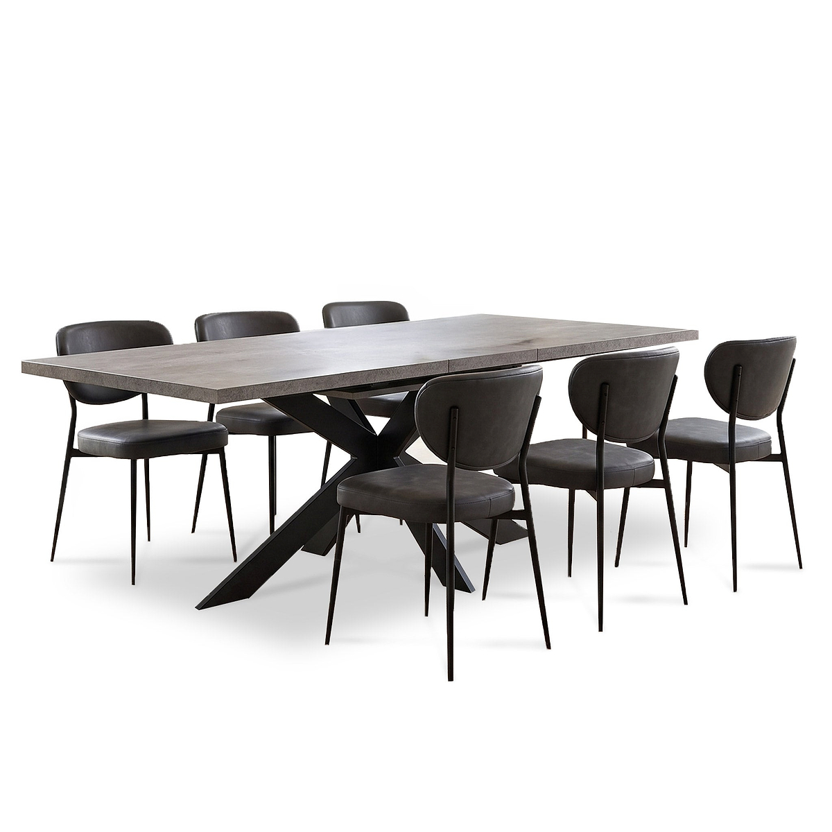 Harald-160cm-Light-Grey-Extending-Dining-Table from Roseland Furniture
