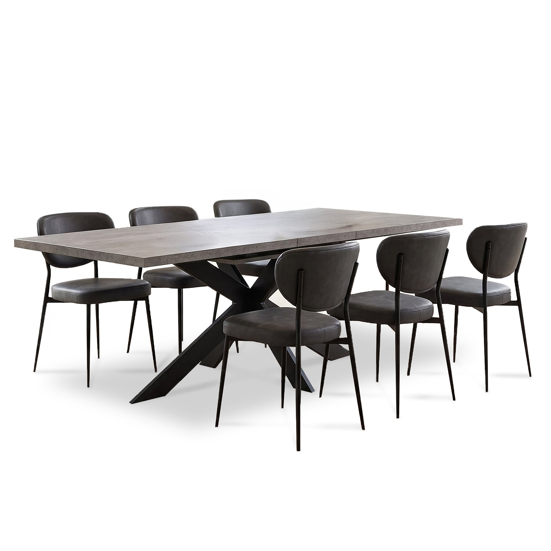 Harald-160cm-Light-Grey-Extending-Dining-Table from Roseland Furniture