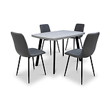 Ciara 120cm Light Grey Dining Table from Roseland Furniture
