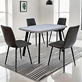 Ciara 120cm Light Grey Dining Table from Roseland Furniture
