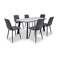 Ciara 160cm Dining Table Light Grey from Roseland Furniture