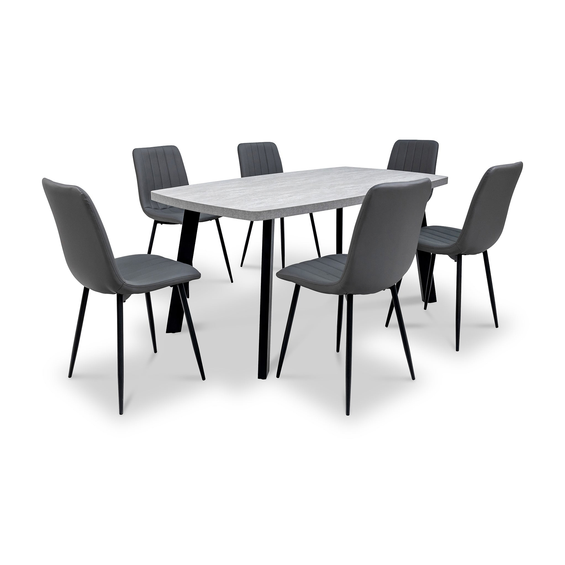 Ciara 160cm Dining Table Light Grey from Roseland Furniture