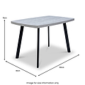 Ciara 160cm Dining Table Light Grey from Roseland Furniture