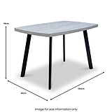 Ciara 160cm Dining Table Light Grey from Roseland Furniture