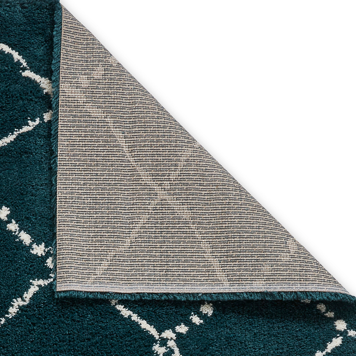 Webster Dark Green Diamond Two Toned Rug