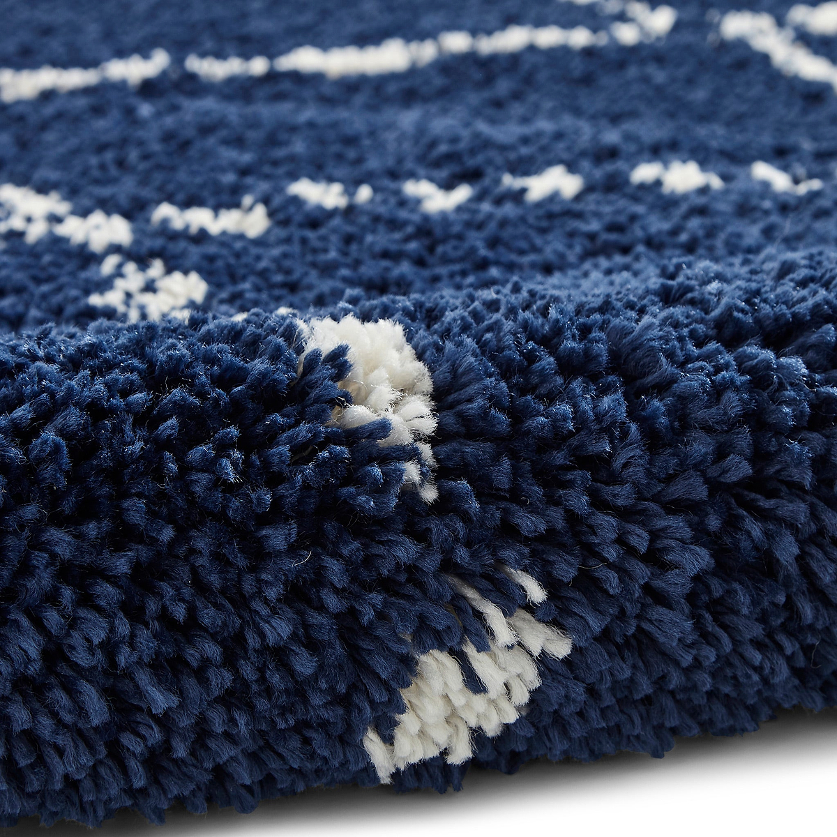 Webster Navy Blue Diamond Two Toned Rug