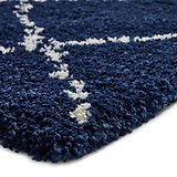 Webster Navy Blue Diamond Two Toned Rug