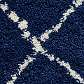 Webster Navy Blue Diamond Two Toned Rug