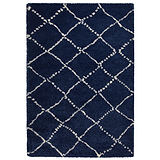 Webster Navy Blue Diamond Two Toned Rug from Roseland Furniture