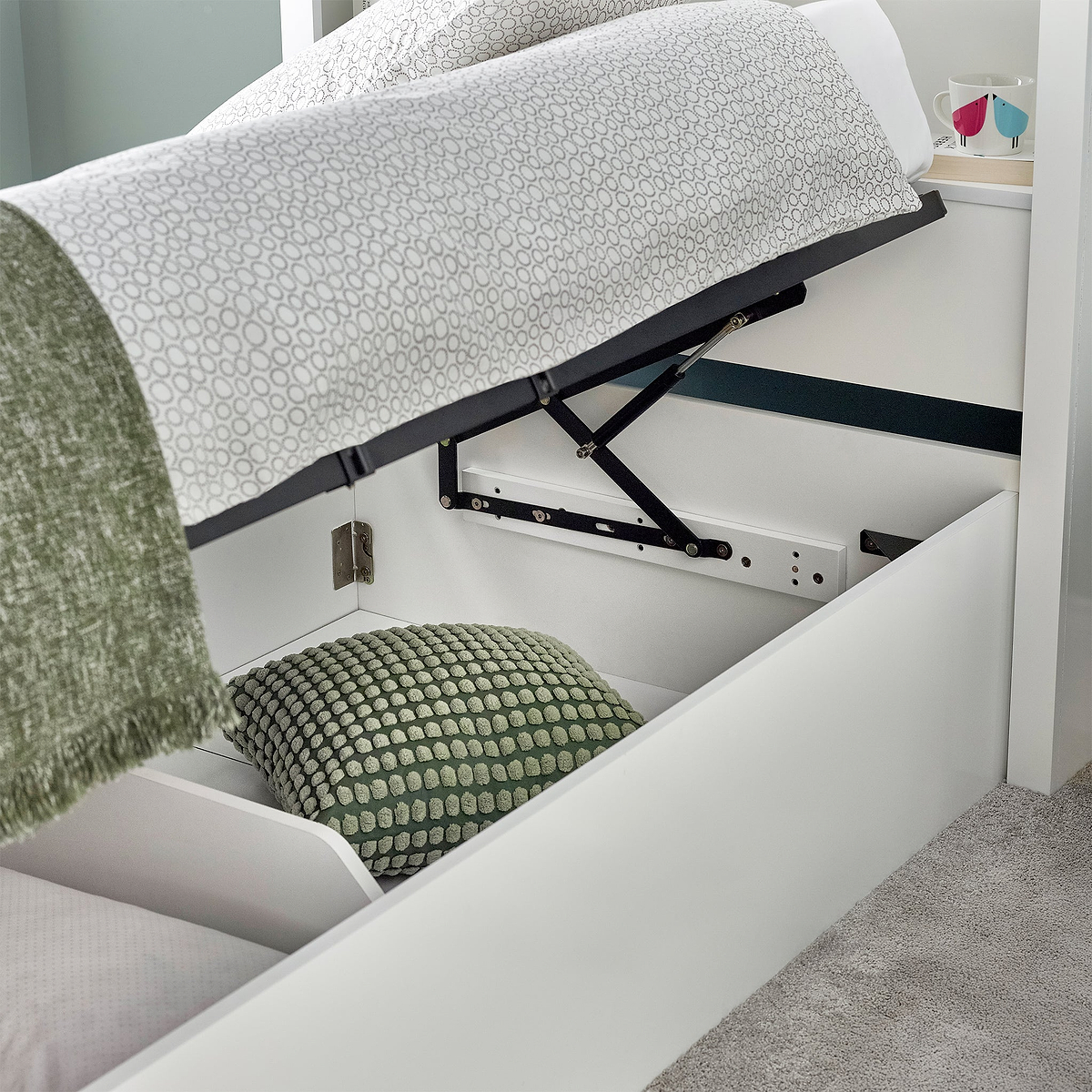 Cooper Wooden Ottoman Storage Bed Frame Grey from Roseland Furniture