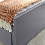 Emelia Wooden 3 Drawer and Shelving storage Bed Frame Grey from Roseland Furniture