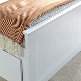 Emelia Wooden 3 Drawer and Shelving storage Bed Frame White from Roseland Furniture