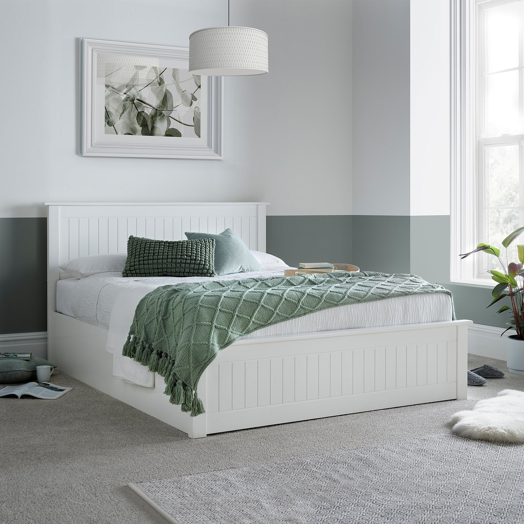 Brooker Wooden Storage Ottoman Bed Frame Double from Roseland Furniture