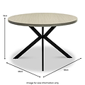 Langley 120cm Round Dining Table from Roseland Furniture