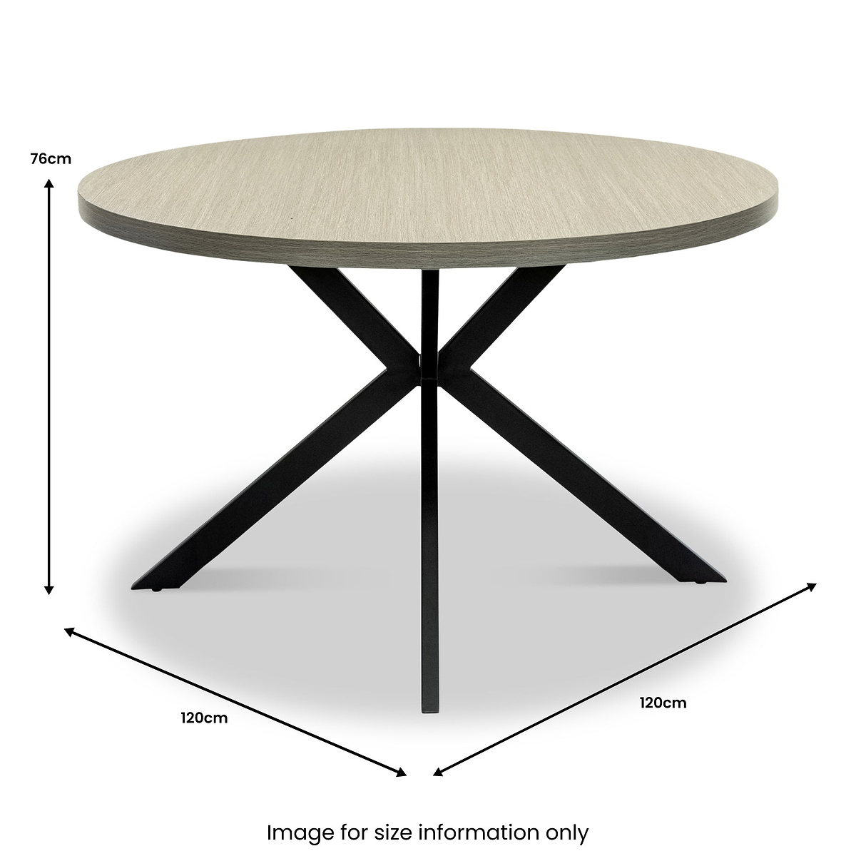 Langley 120cm Round Dining Table from Roseland Furniture