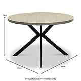 Langley 120cm Round Dining Table from Roseland Furniture