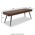 Sutton Faux Leather Dining Bench Dims from Roseland Furniture