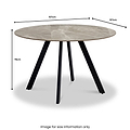 Alveston Sintered Stone Round Dining Table Group1 from Roseland Furniture