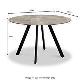 Alveston Sintered Stone Round Dining Table Group1 from Roseland Furniture