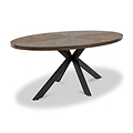 Haden 180cm Oval Dining Table Dims from Roseland Furniture