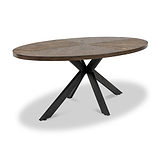 Haden 180cm Oval Dining Table Dims from Roseland Furniture