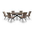 Haden 180cm Oval Dining Table Dims from Roseland Furniture