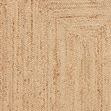 Chesney Round Jute Scalloped Edge Natural Rug from Roseland Furniture